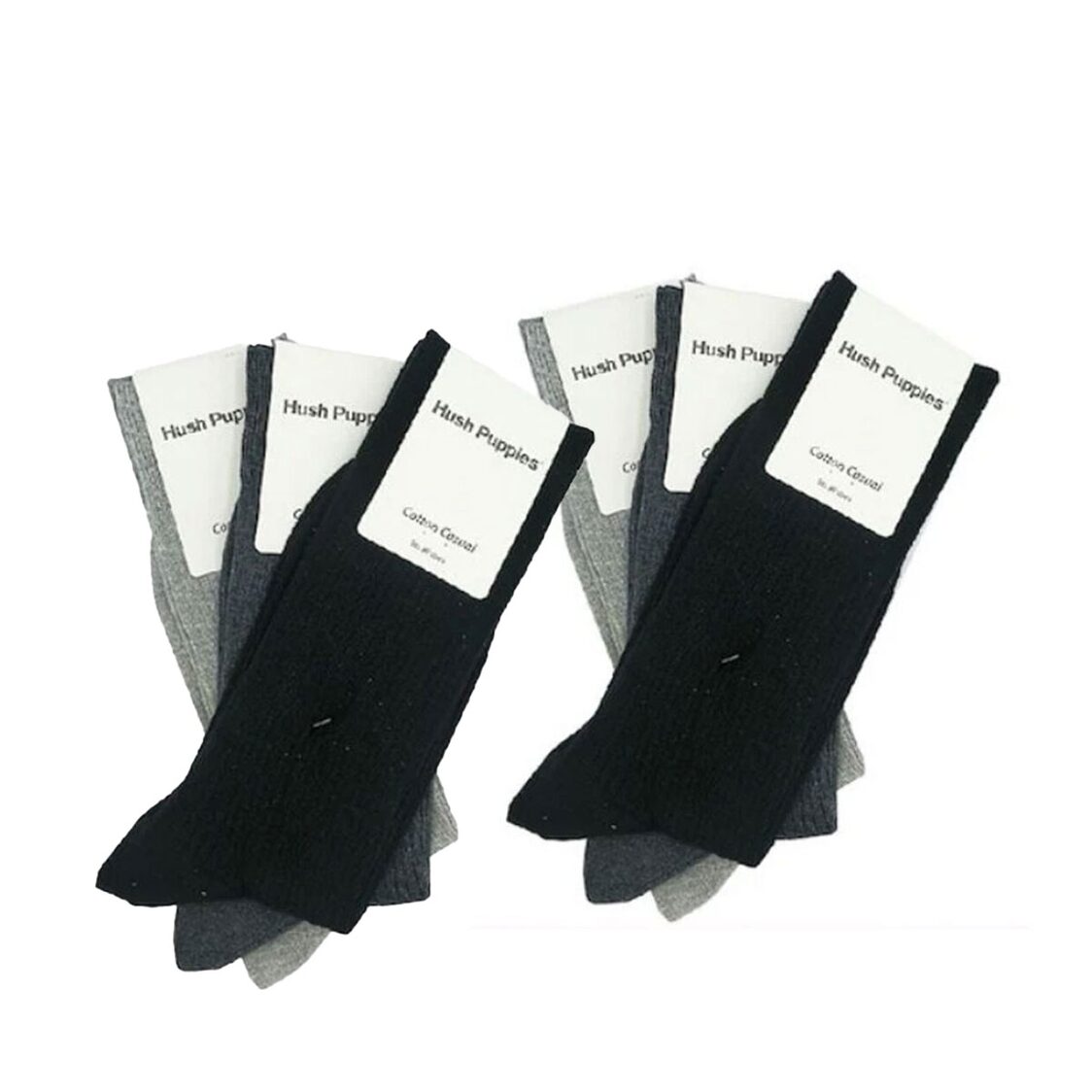 Hush Puppies 2x3 Pairs Men's Full Length Socks Cotton