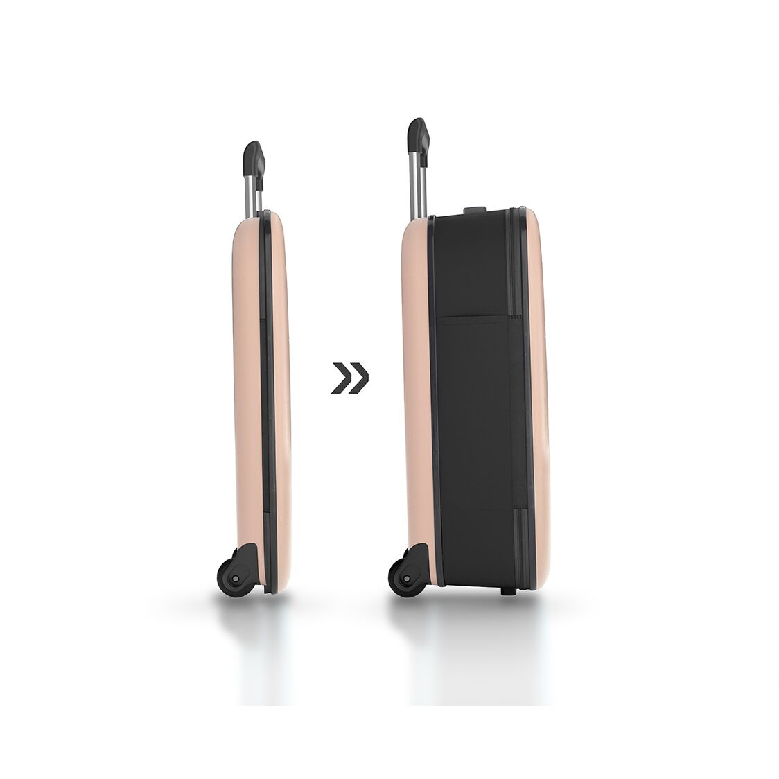 Rollink VEGA II Flex 21" Collapsible Carryon Suitcase - Rose Smoke