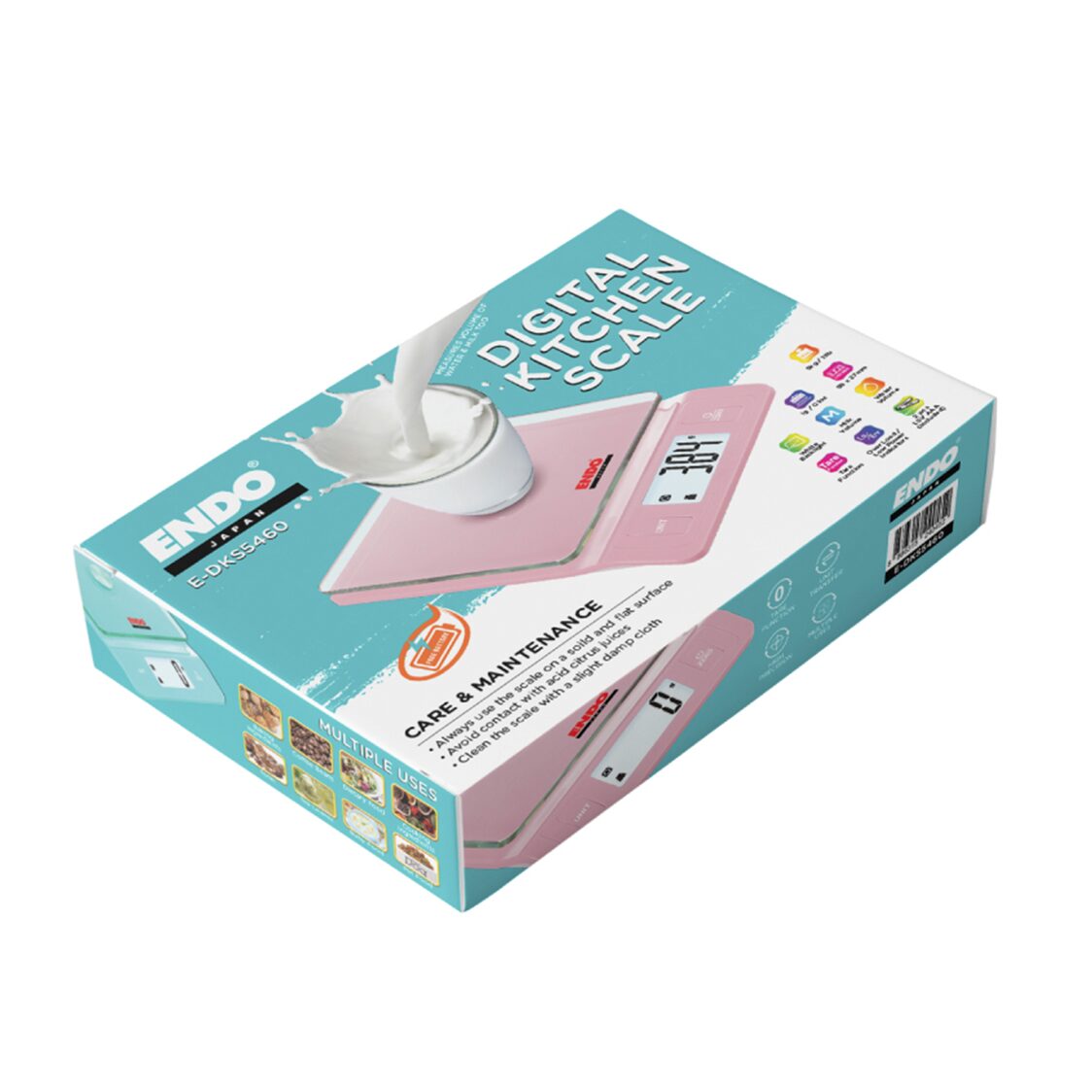 Endo High Precision Digital Kitchen Scale - Pink (E-DKS5460 PINK)