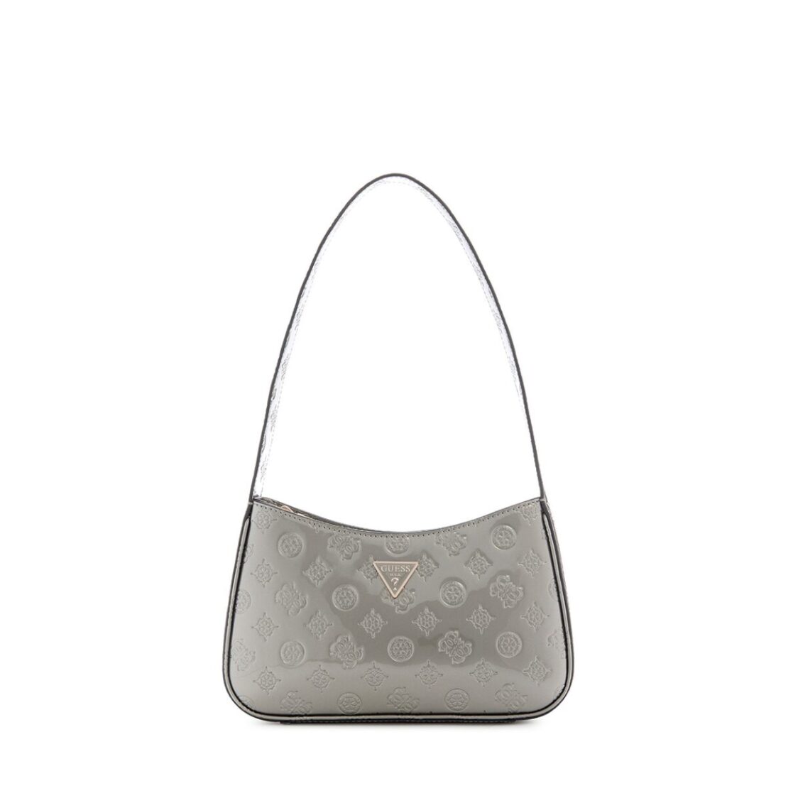 Guess Arnela Top Zip Shoulder Bag, Pewter Logo