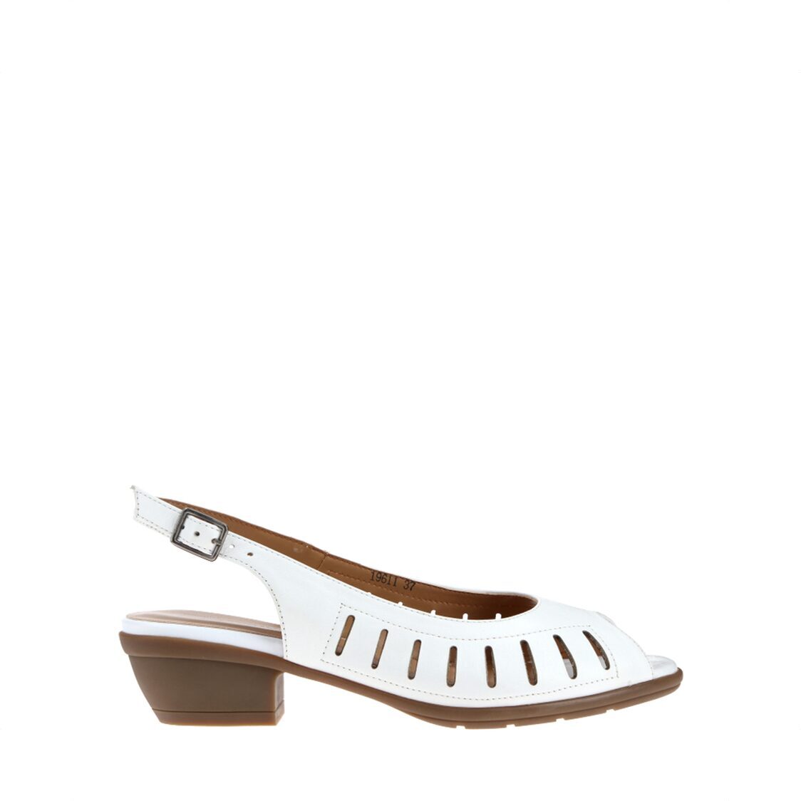 Barani Casual Sling Back Pumps White