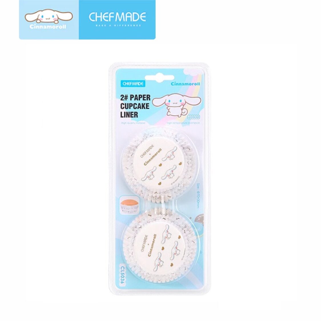 Chefmade Paper Oil-Proof Cupcake Liner 7X3cm 100Pcs Design 2# Cinnamoroll (1898cm-CL5036)