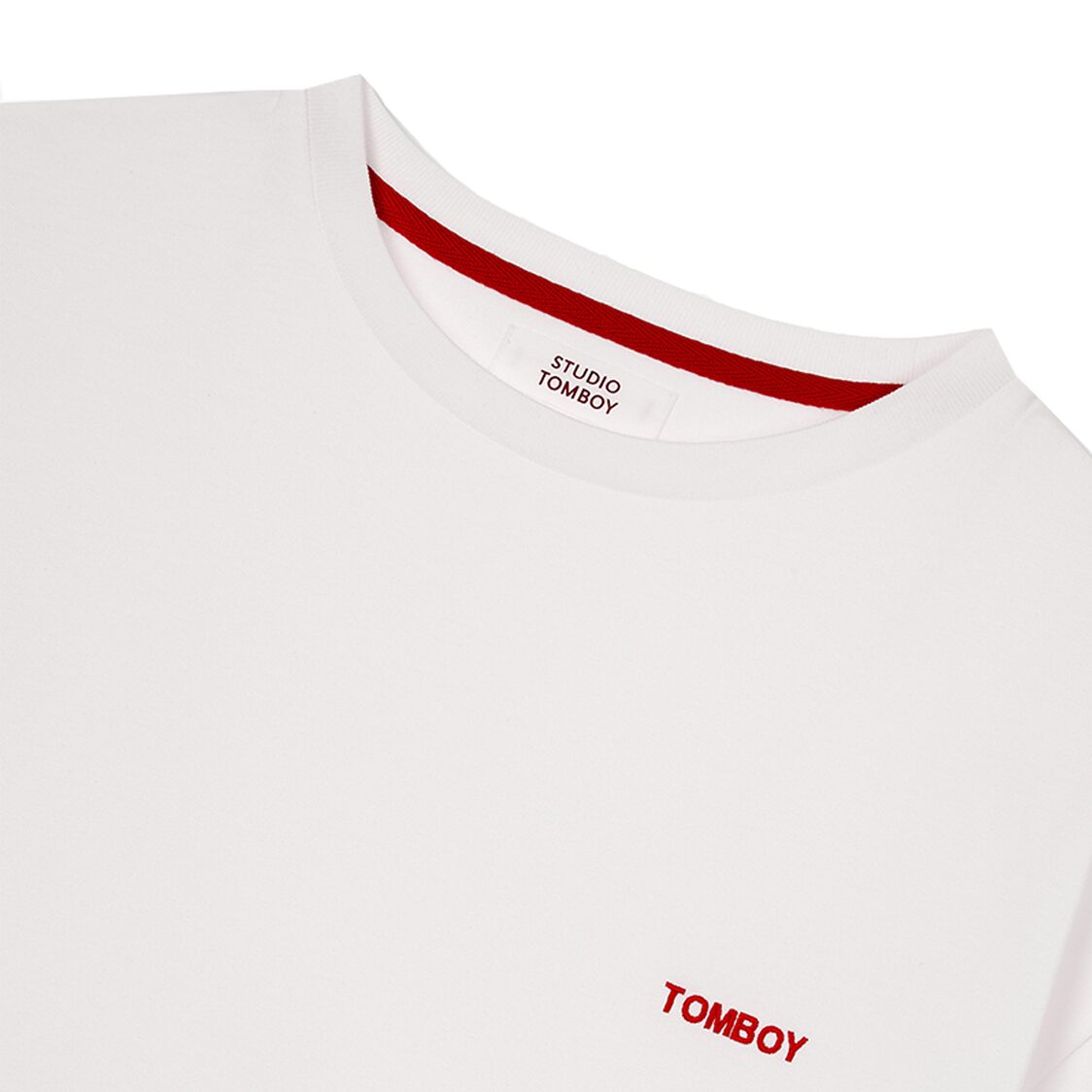 Studio Tomboy Logo Embroidered Hidden Pocket T-Shirt