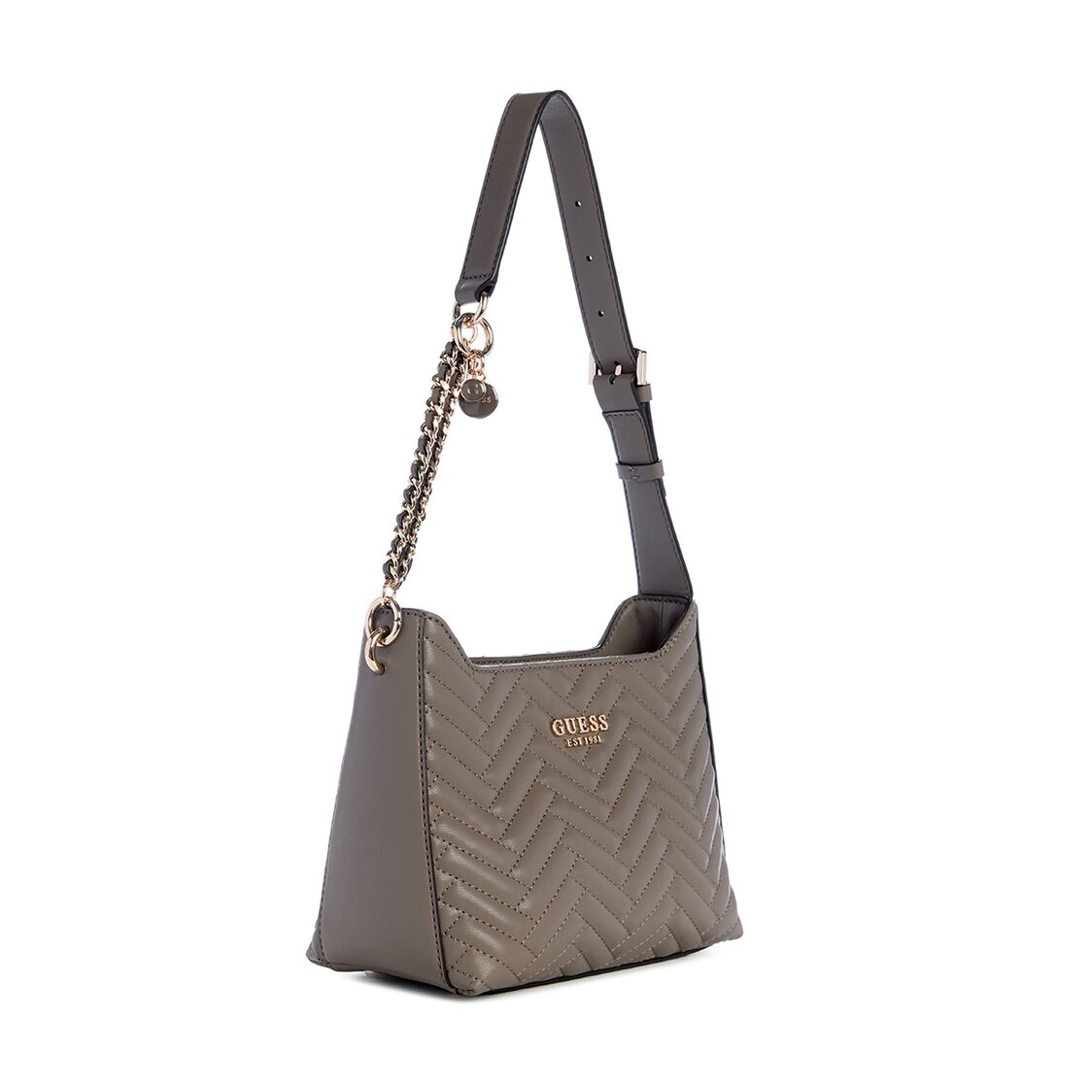 Guess Anning Shoulder Bag, Dark Taupe