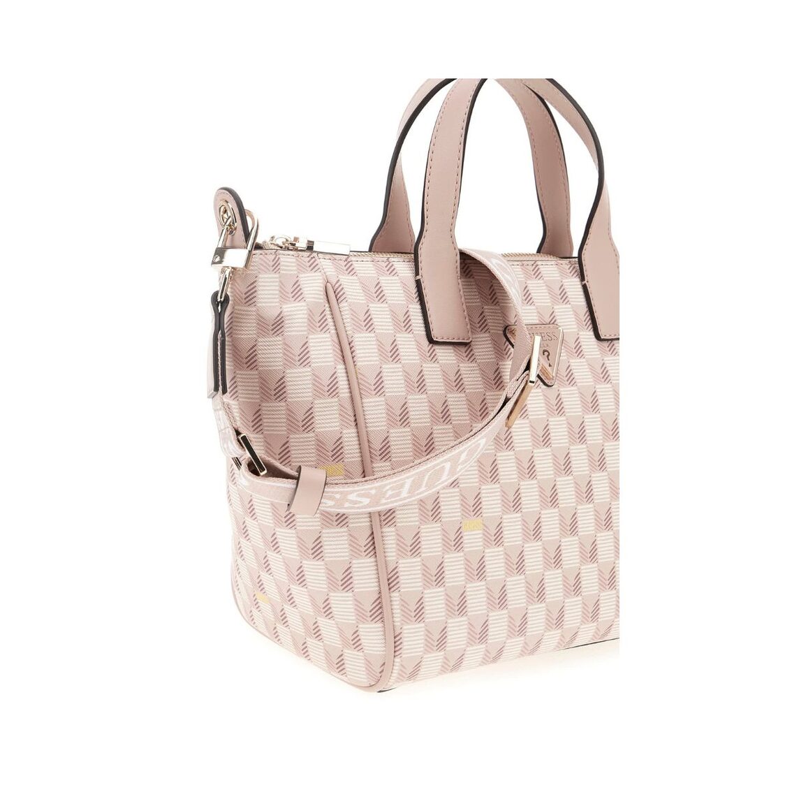 FOLLIE SMALL TOTE,BLUSH LOGO