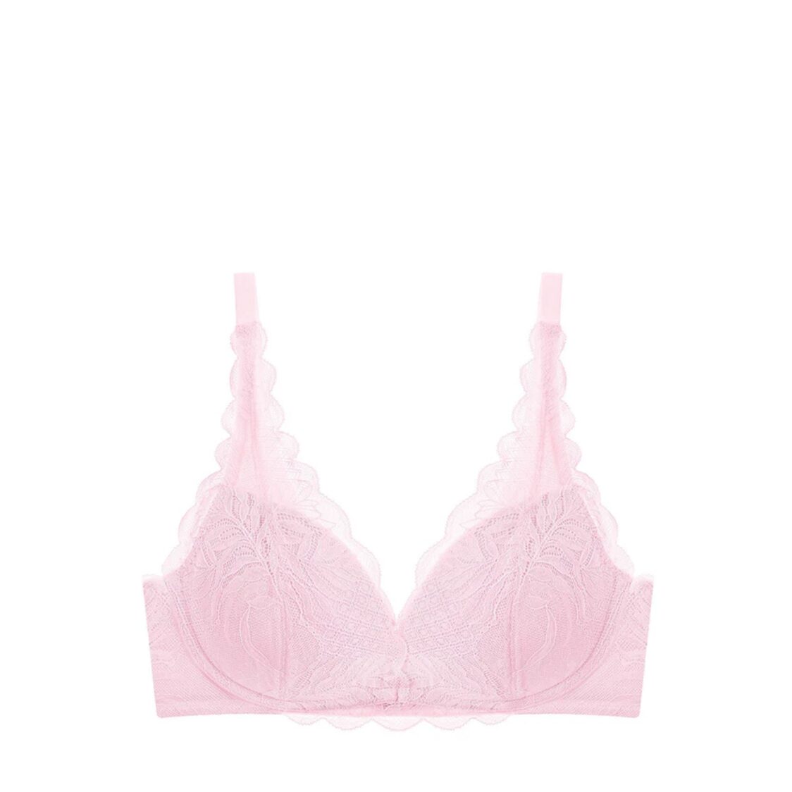 Triumph Tri-Air Lite Non Wired Push Up Deep V Bra Pink Vanilla