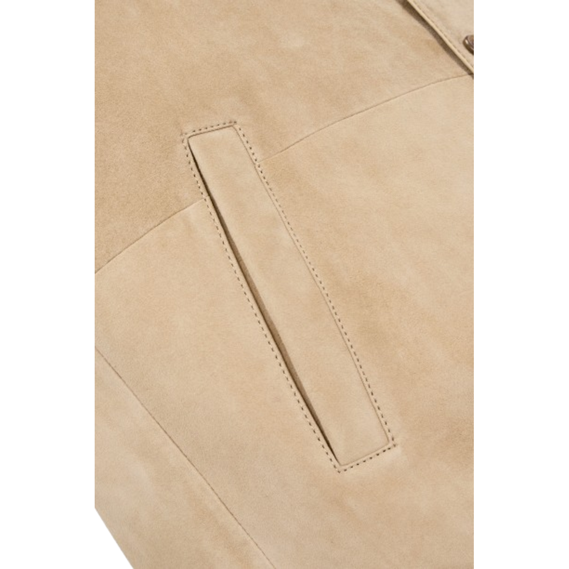 Man On The Boon Suede Bomber Beige