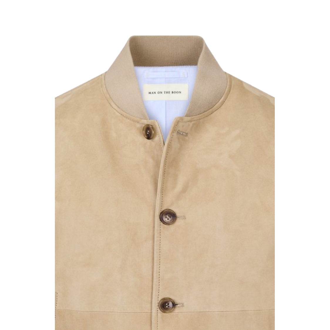 Man On The Boon Suede Bomber Beige
