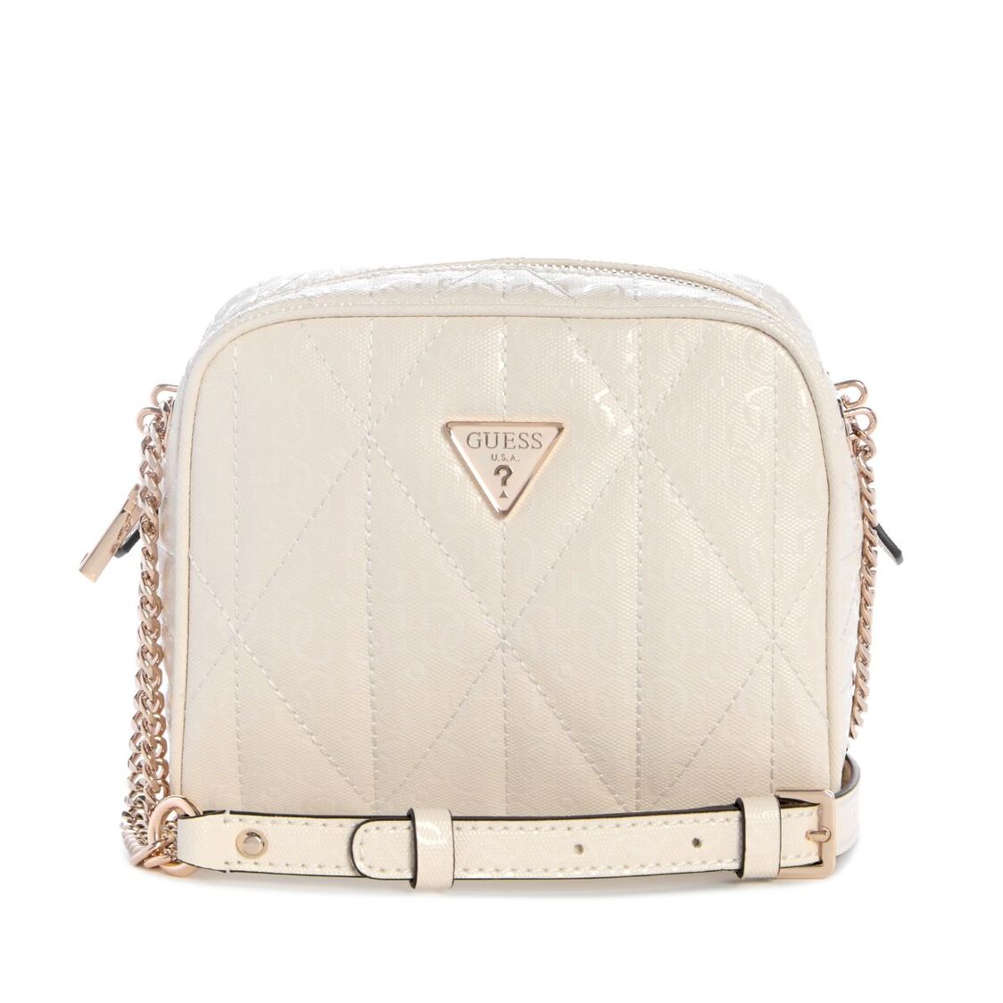 Guess Aldina Camera Crossbody - Off White
