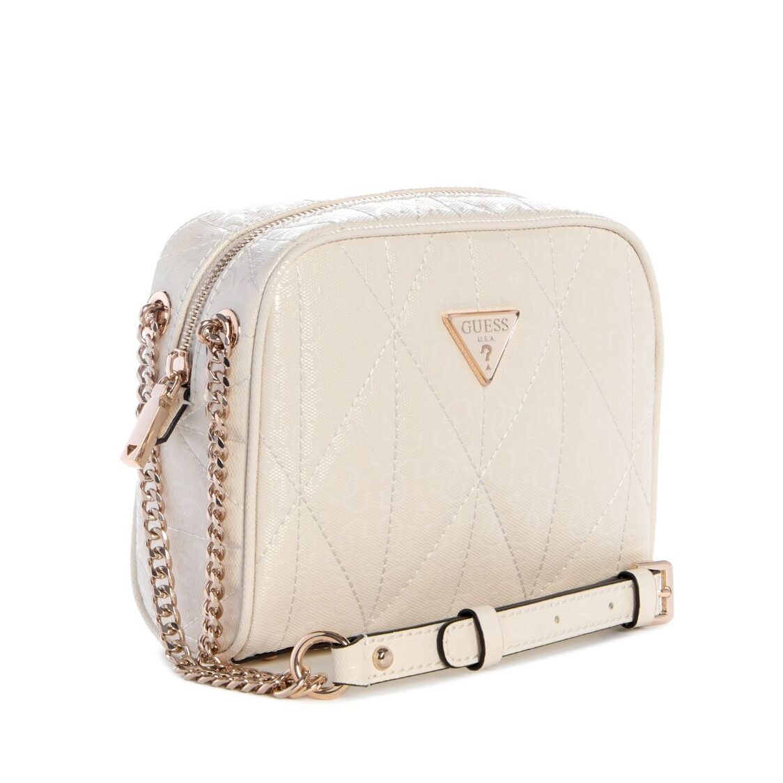 Guess Aldina Camera Crossbody - Off White