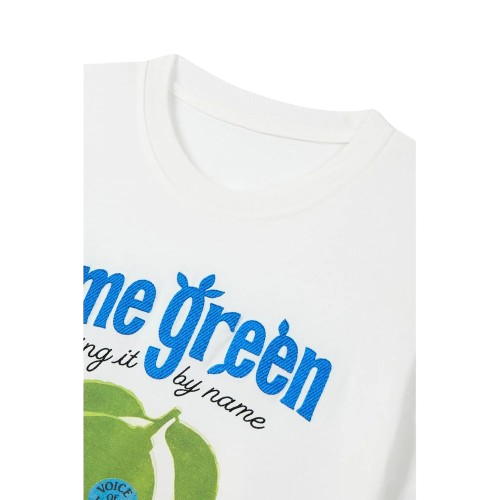 Voice Of Voices Lime Print Half Sleeve Tshirt