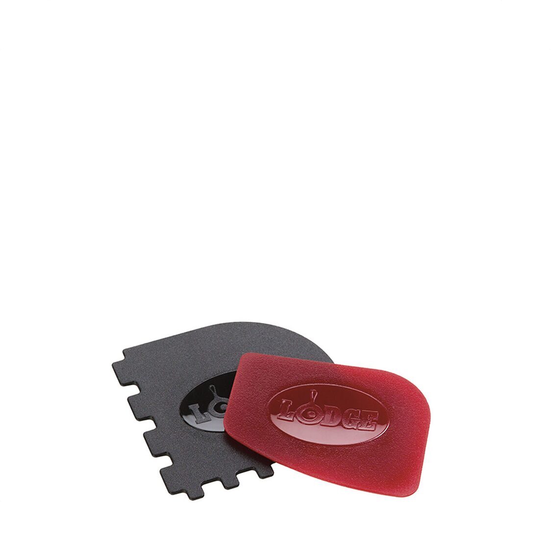 Lodge Scraper Combo Set 1 Red Pan Scraper and 1 Black Grill Pan Scraper