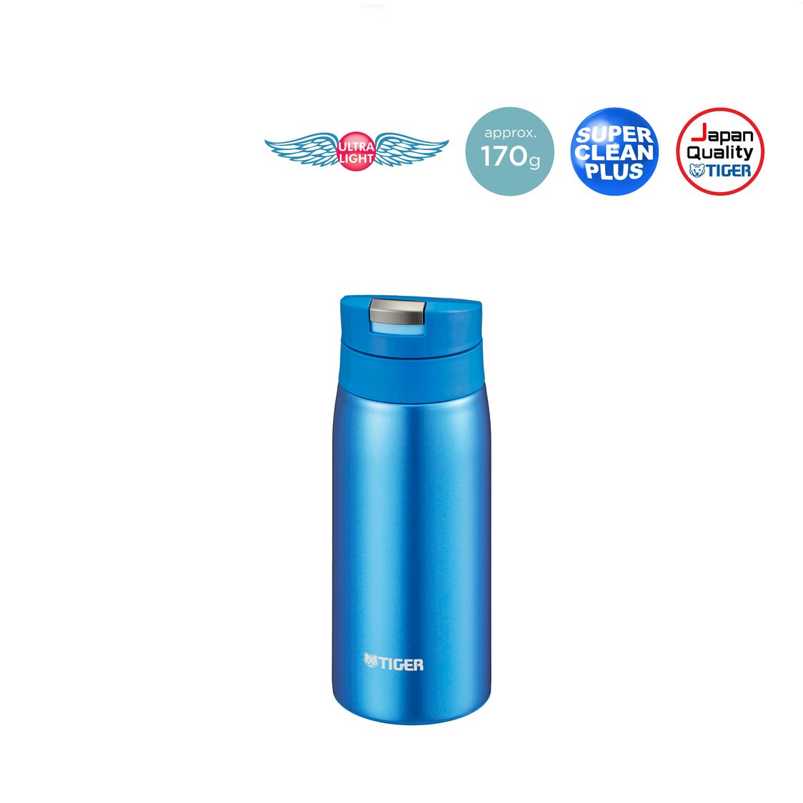 TIGER Double Stainless Steel Bottle 350ml - Sky Blue (MCX-A351 AK)