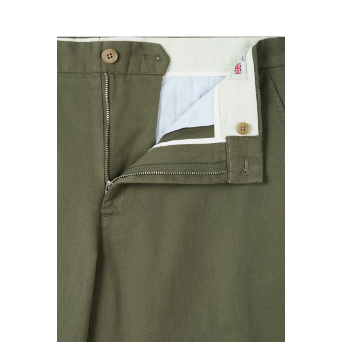 Man On The Boon Washed Cotton Chino Pants Olive