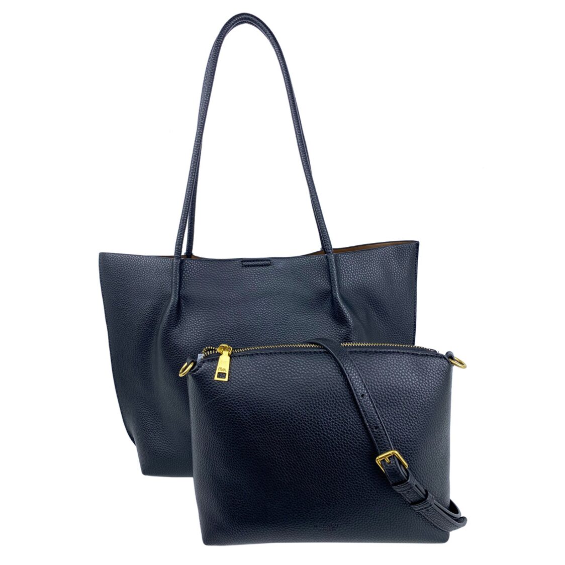 Mel&Co Pebbled Sling Bag In Tote