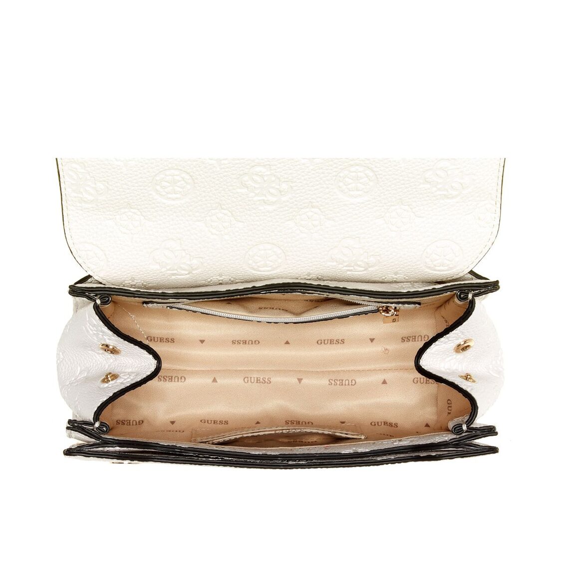 Guess Cresidia II Convertible Crossbody Flap - Bone Logo