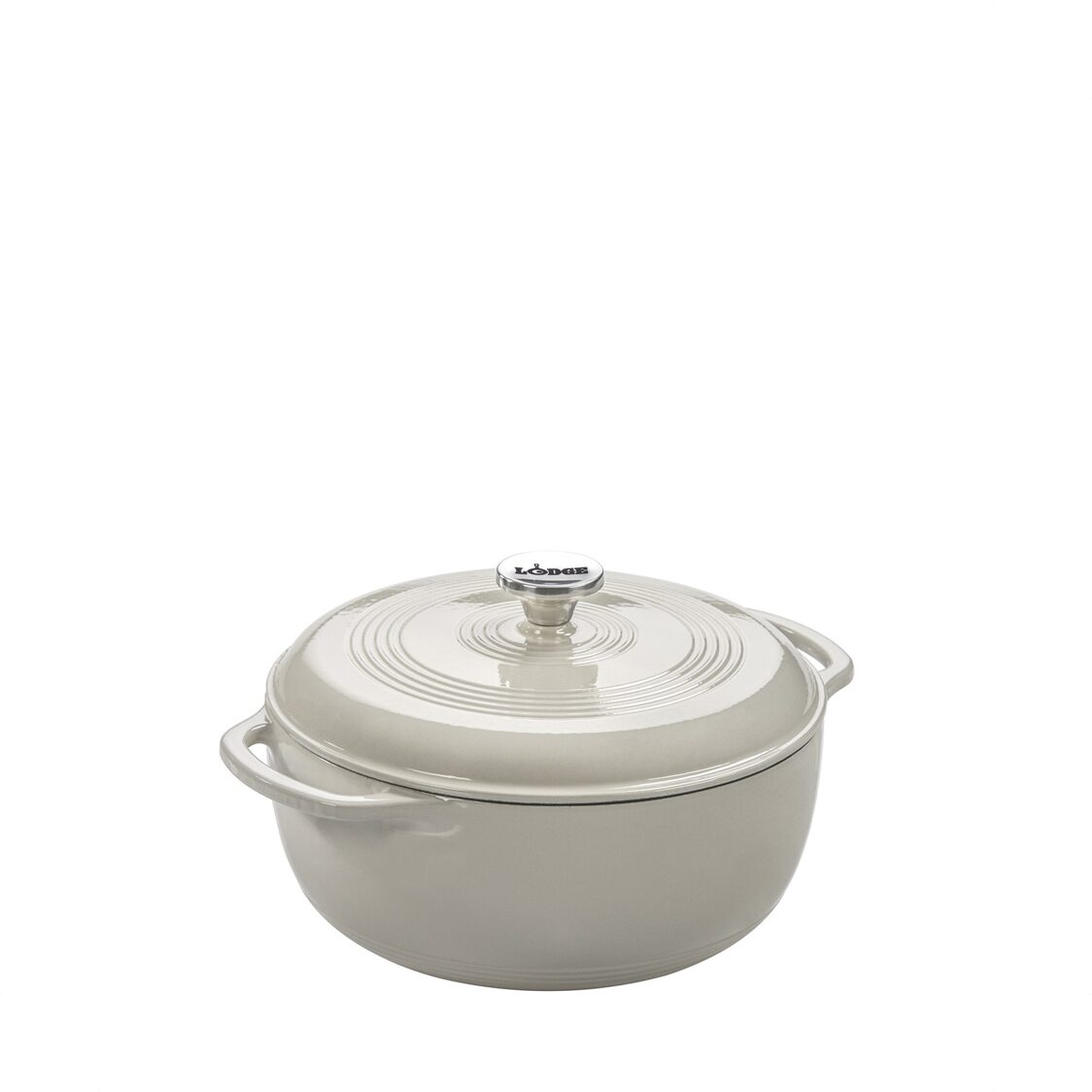 Lodge 6 Quart Oyster Enameled Cast Iron Dutch Oven