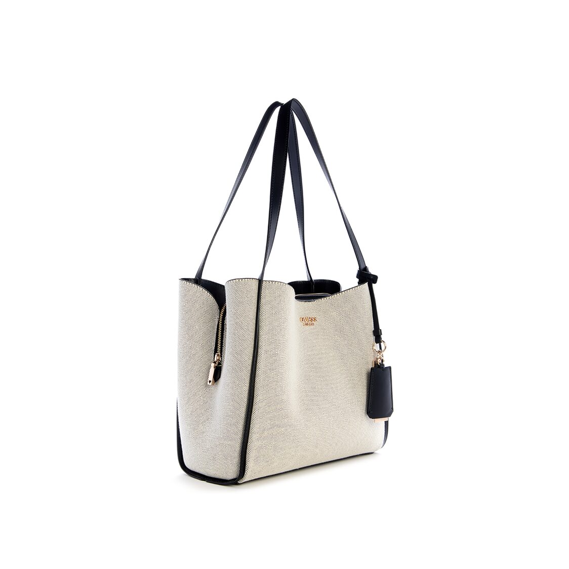 NICOLETTE GIRLFRIEND TOTE,NATURAL/BLACK