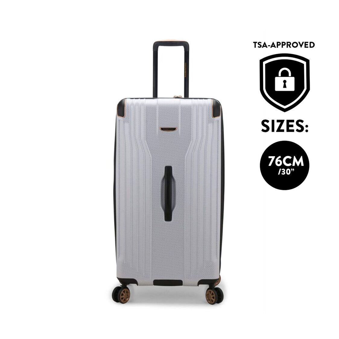 Traveler's Choice 30 White Trunk Spinner Luggage