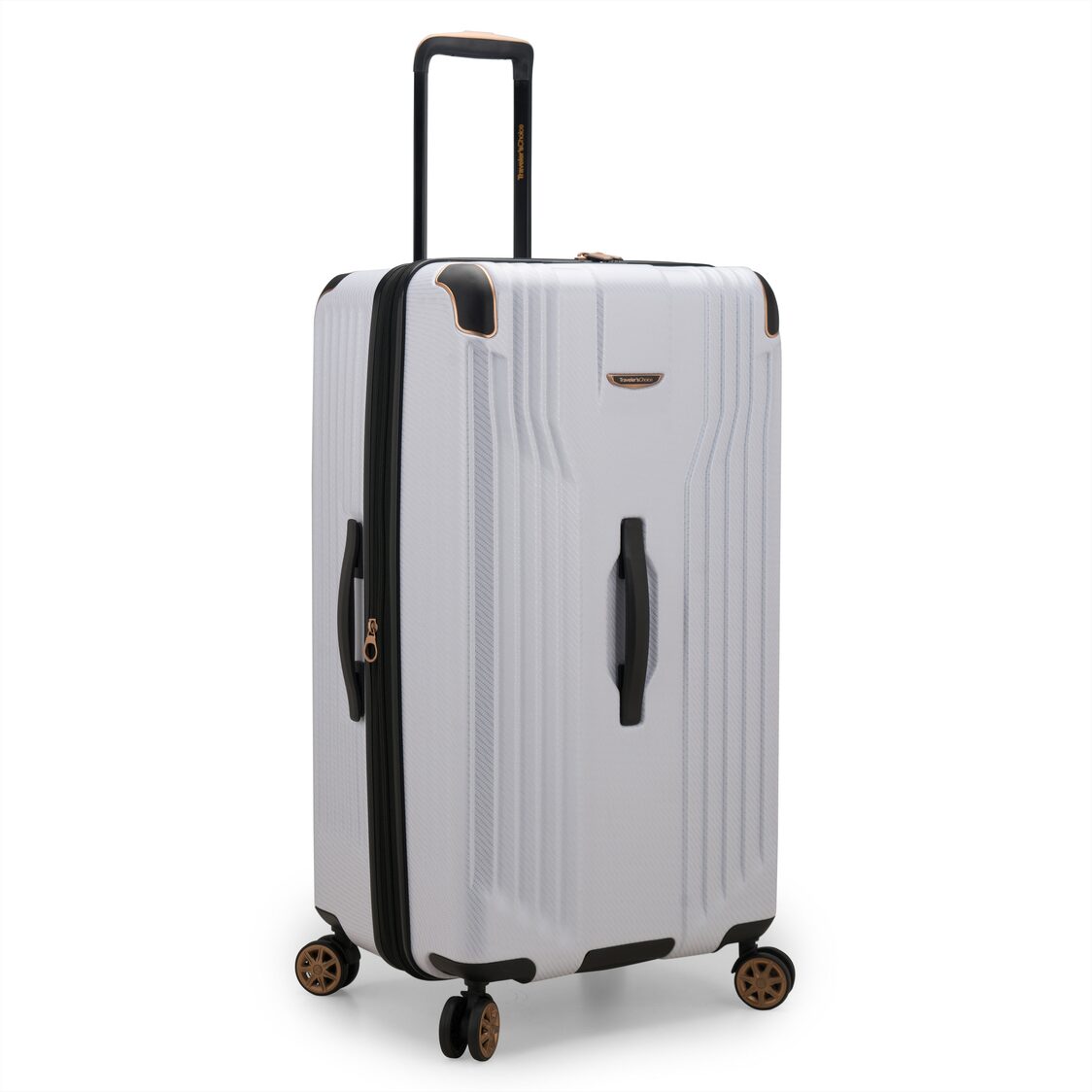 Traveler's Choice 30 White Trunk Spinner Luggage