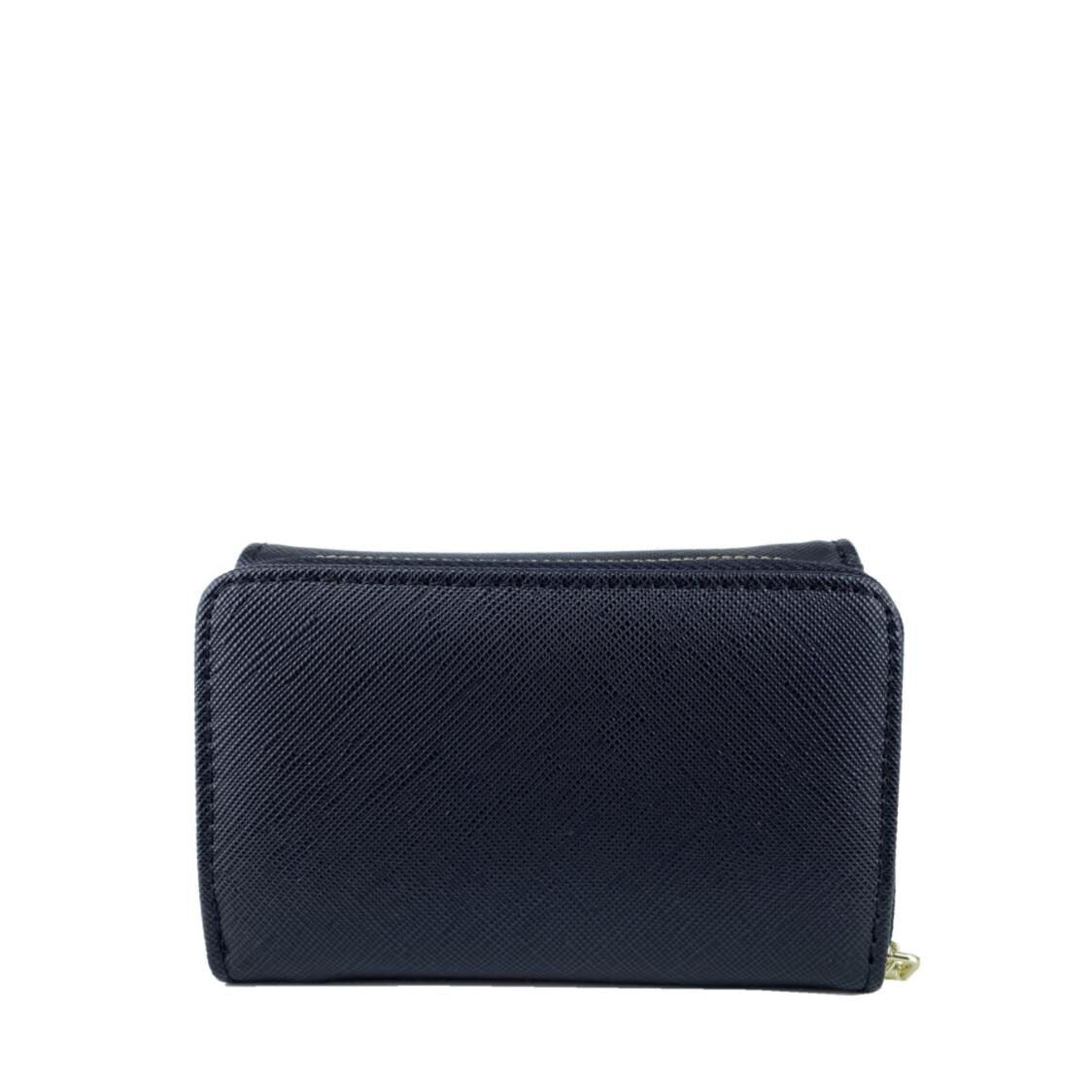 Mel&Co Saffiano-Effect Compact Tri-Fold Wallet