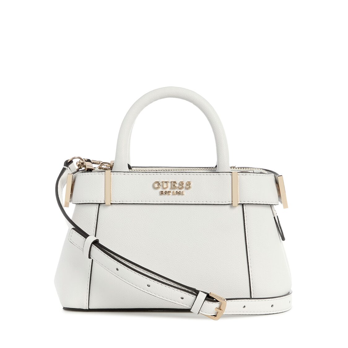 Guess Anadela Mini Satchel, White