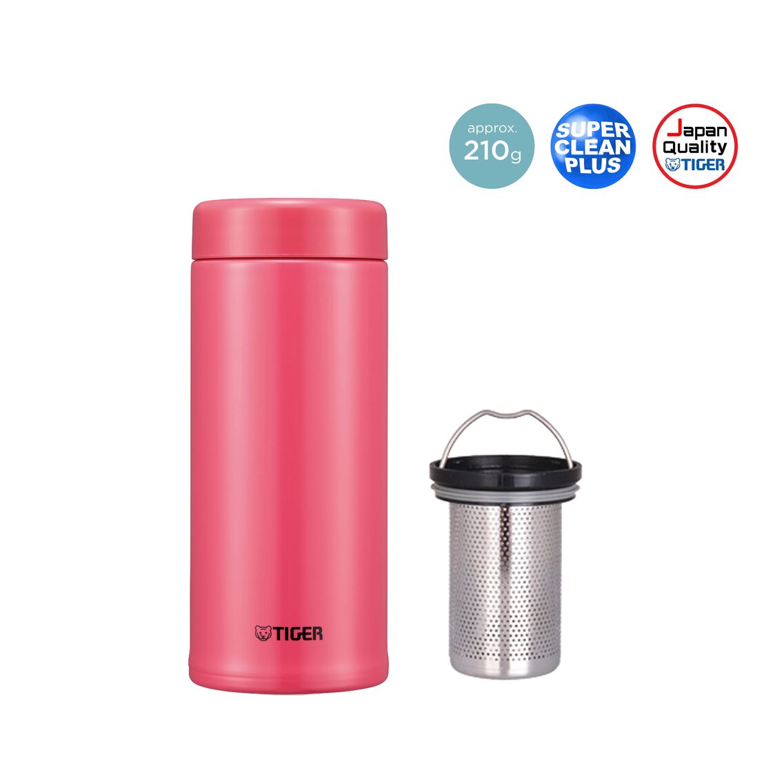 TIGER Double Stainless Steel Mug with Tea Strainer 480ml - Pink (MCA-T480 PI)