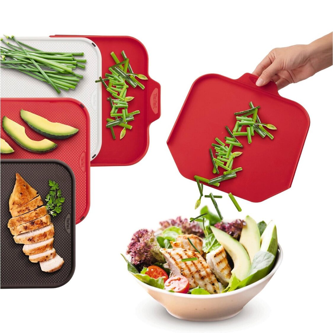 Tefal Ingenio 3Pcs Chopping Board With Stand (K235S5)