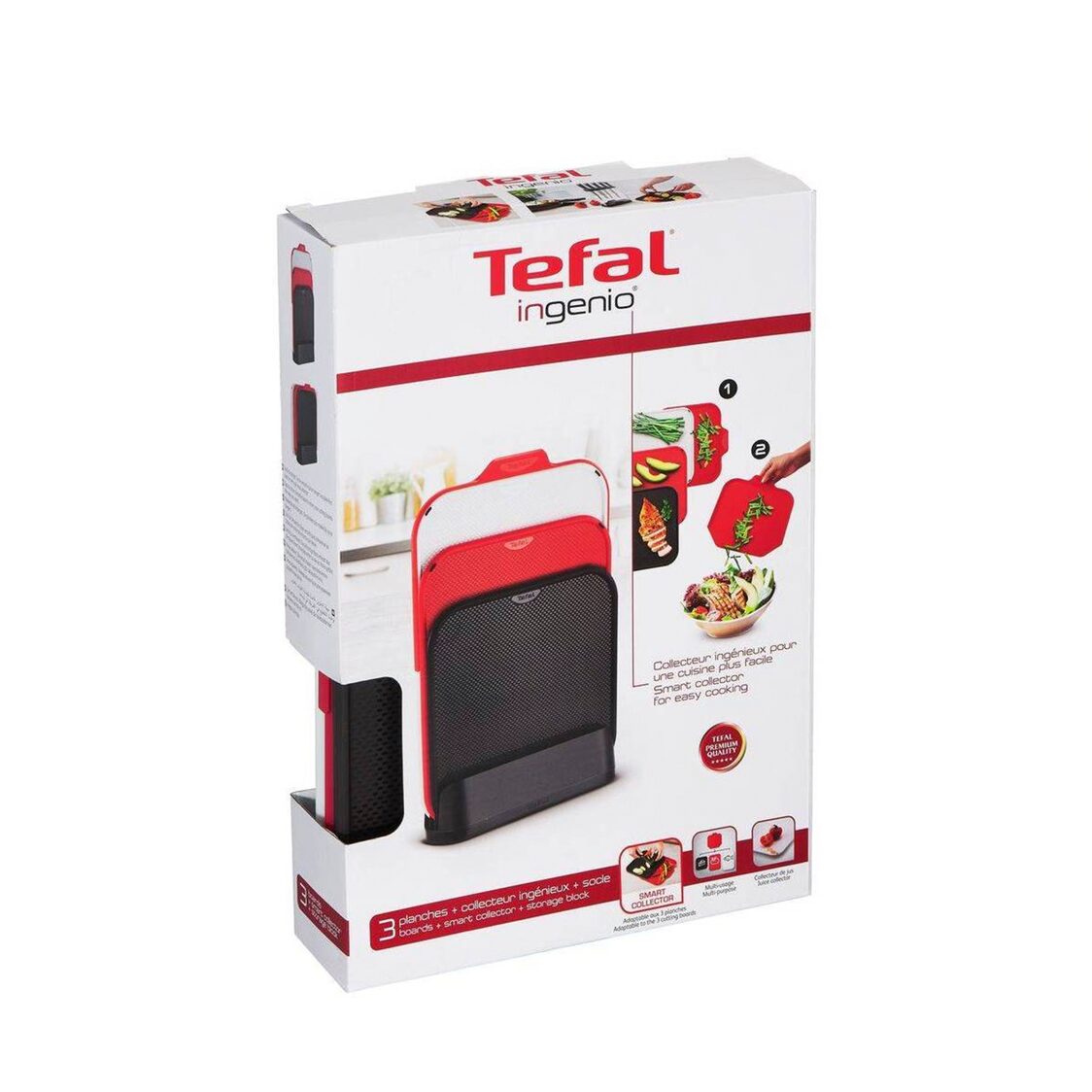 Tefal Ingenio 3Pcs Chopping Board With Stand (K235S5)