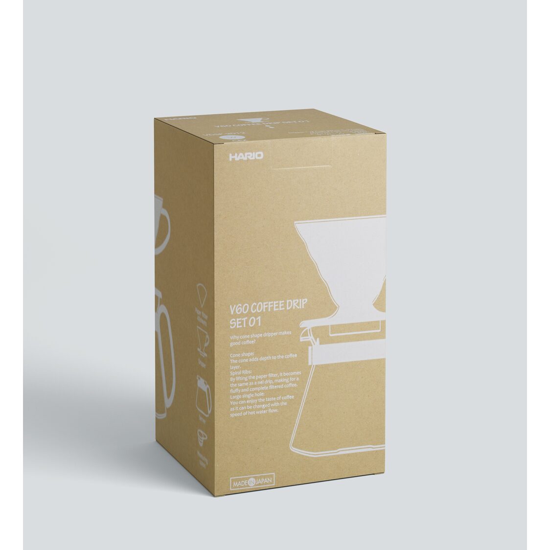 HARIO V60 Colour Dripper & Pot Set - Red (VDSP-2012R-EX)