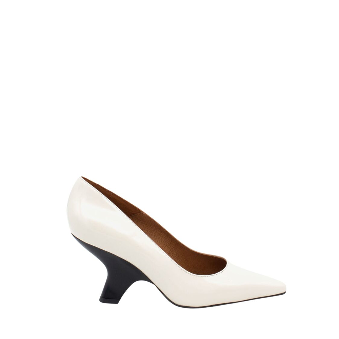 Angel Alarcon Egidio Leather Pointy Toe 7.5cm Pump White