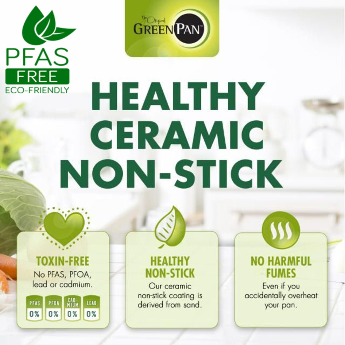 Greenpan Greenchef Seaside Healthy Ceramic 26cm Deep Frypan GPGC010598