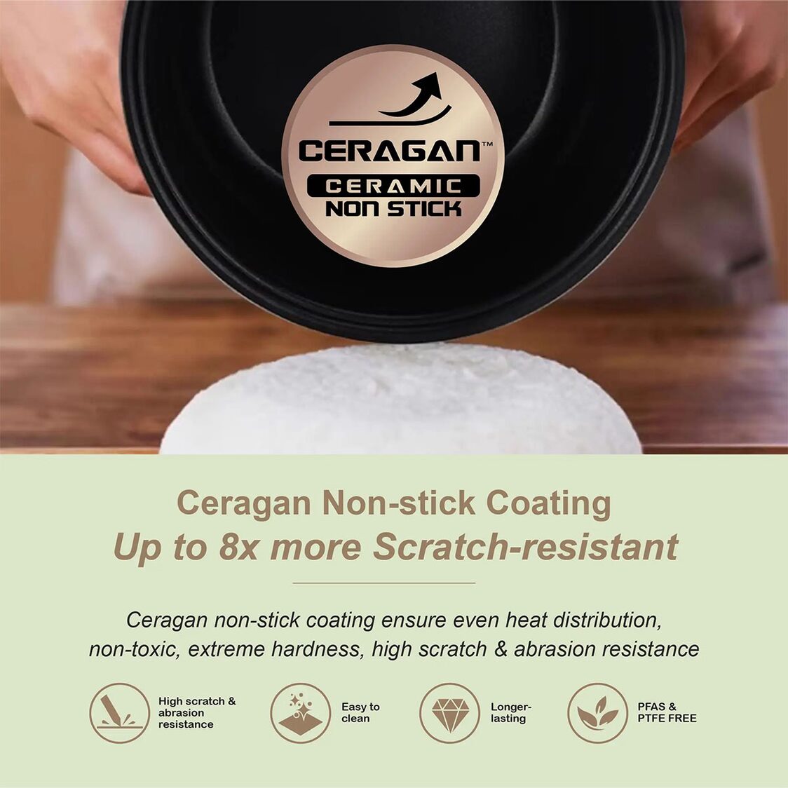 La Gourmet 0.8L Rice Cooker - Ceramic Pot