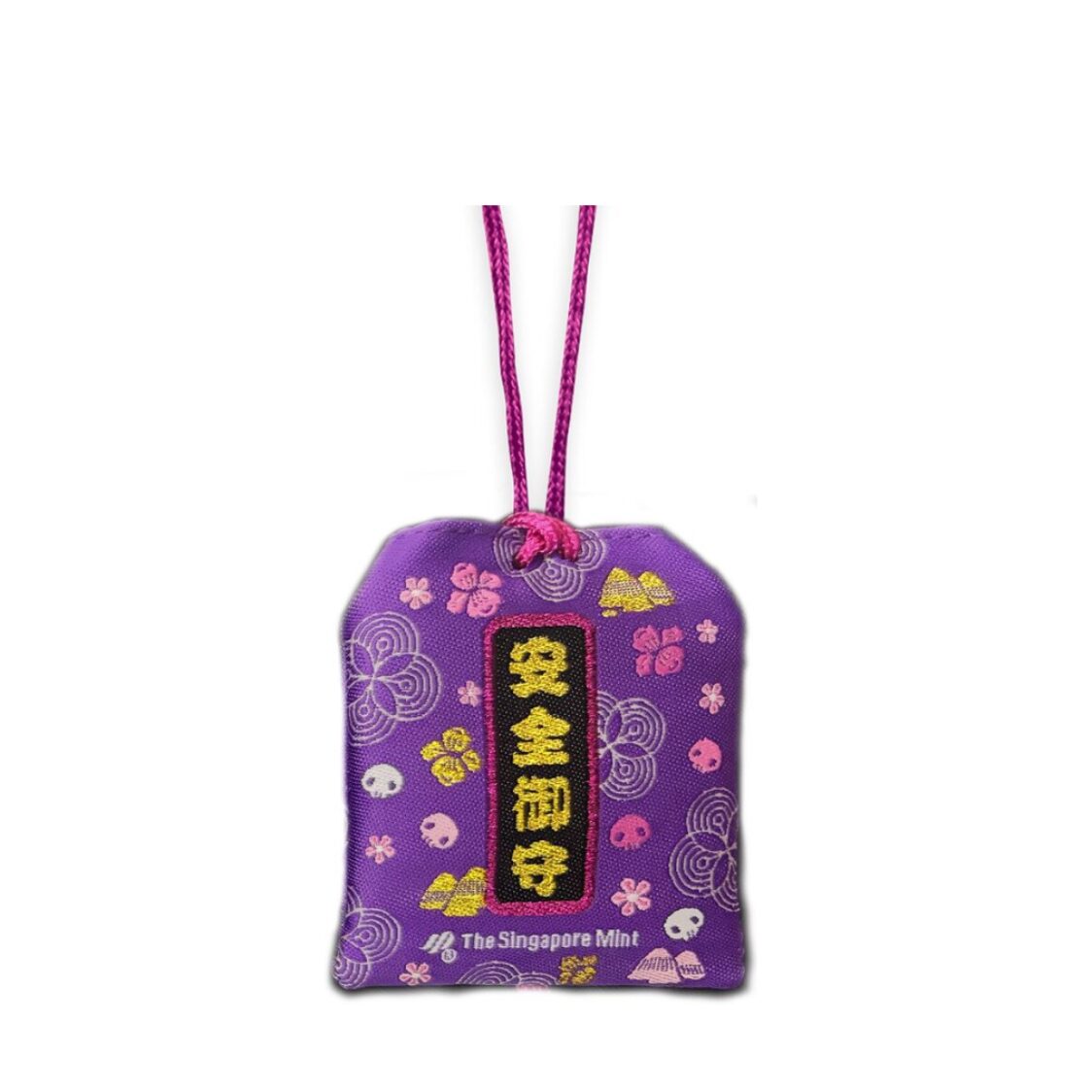 The Singapore Mint Sanrio Kuromi Daruma Gold Foil Charm Bag
