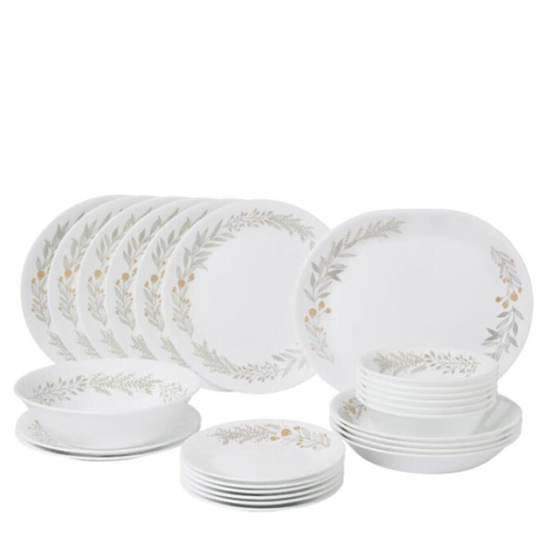 Corelle 26pc Dinner Set Design: Silver Crown