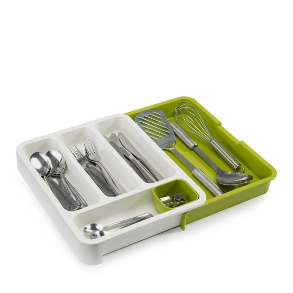 Joseph Joseph Expandable Cutlery Tray White/Green