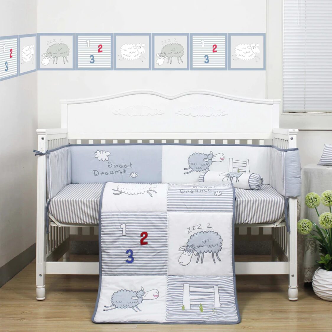 Happy Cot Bedding Set - Sweet Dreams (5pcs)