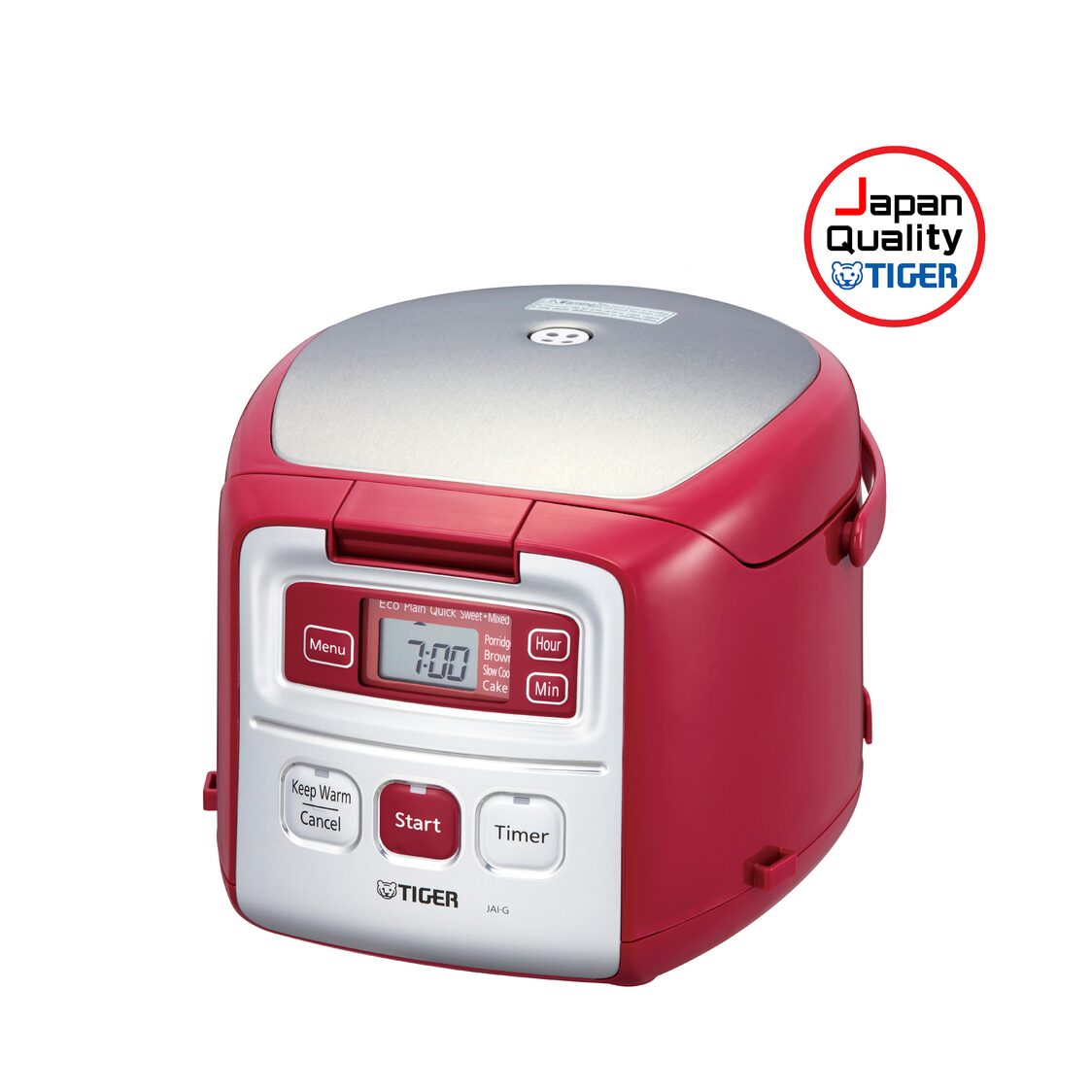 TIGER 3 Cups Multi-Function Rice Cooker 0.55L - Ruby Red (JAI-G55S RK)