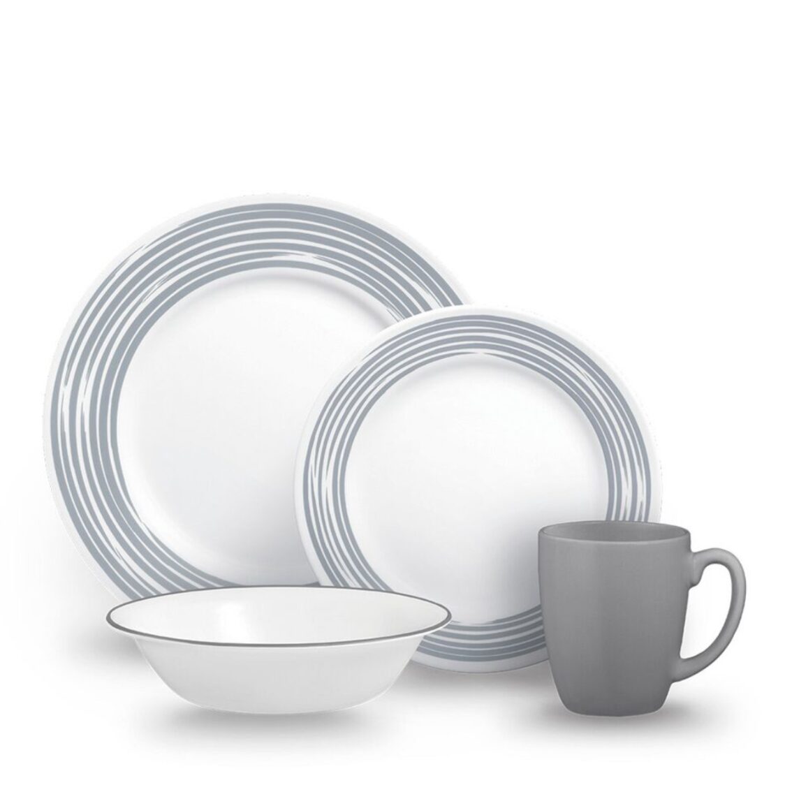 Corelle 16pc Dinner Set - Brushed Silver