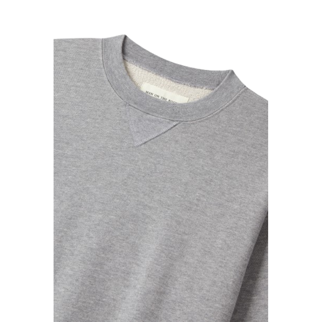 Man On The Boon Terry Sweat Crew Grey