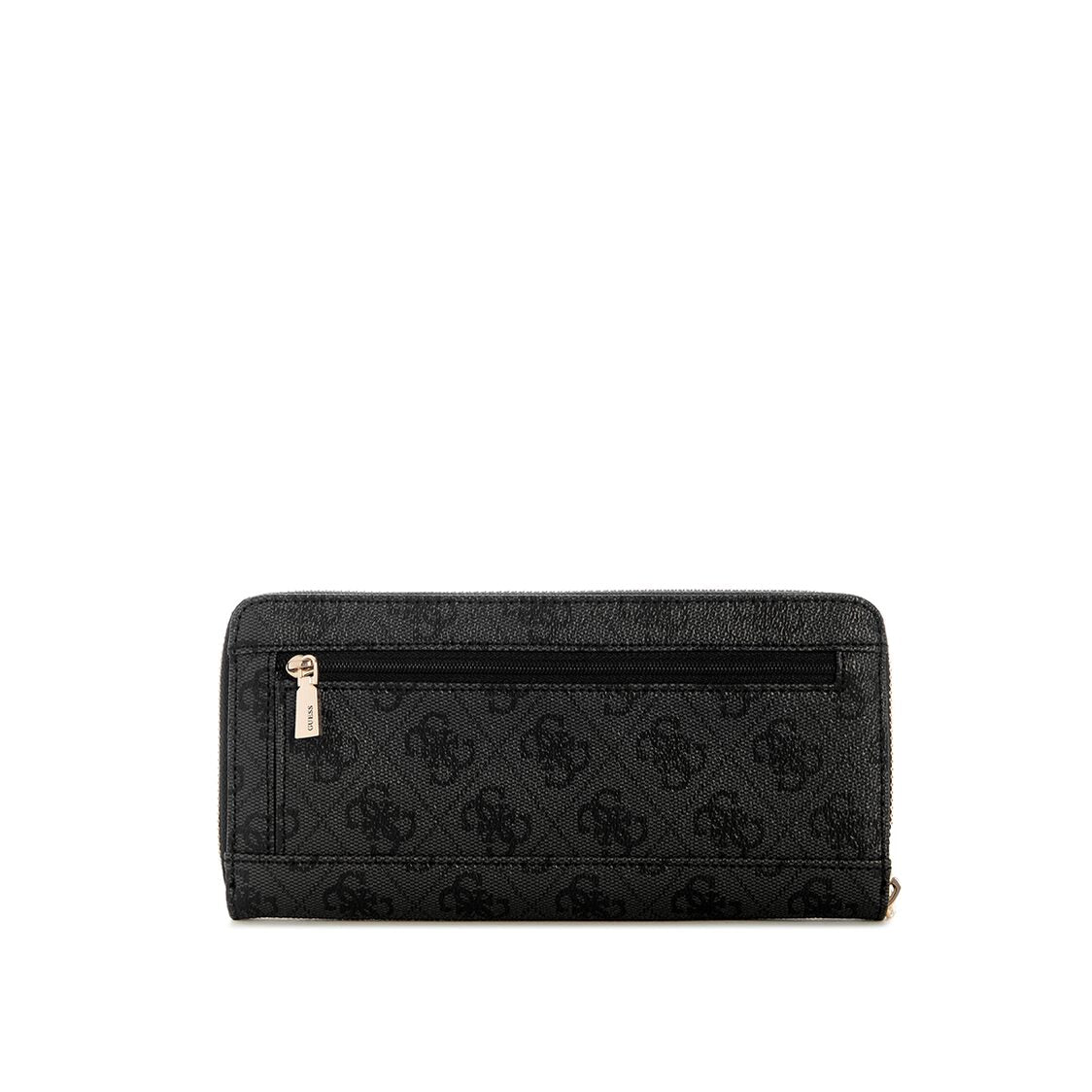 LAUREL II SLG LARGE ZIP AROUND,COAL LOGO