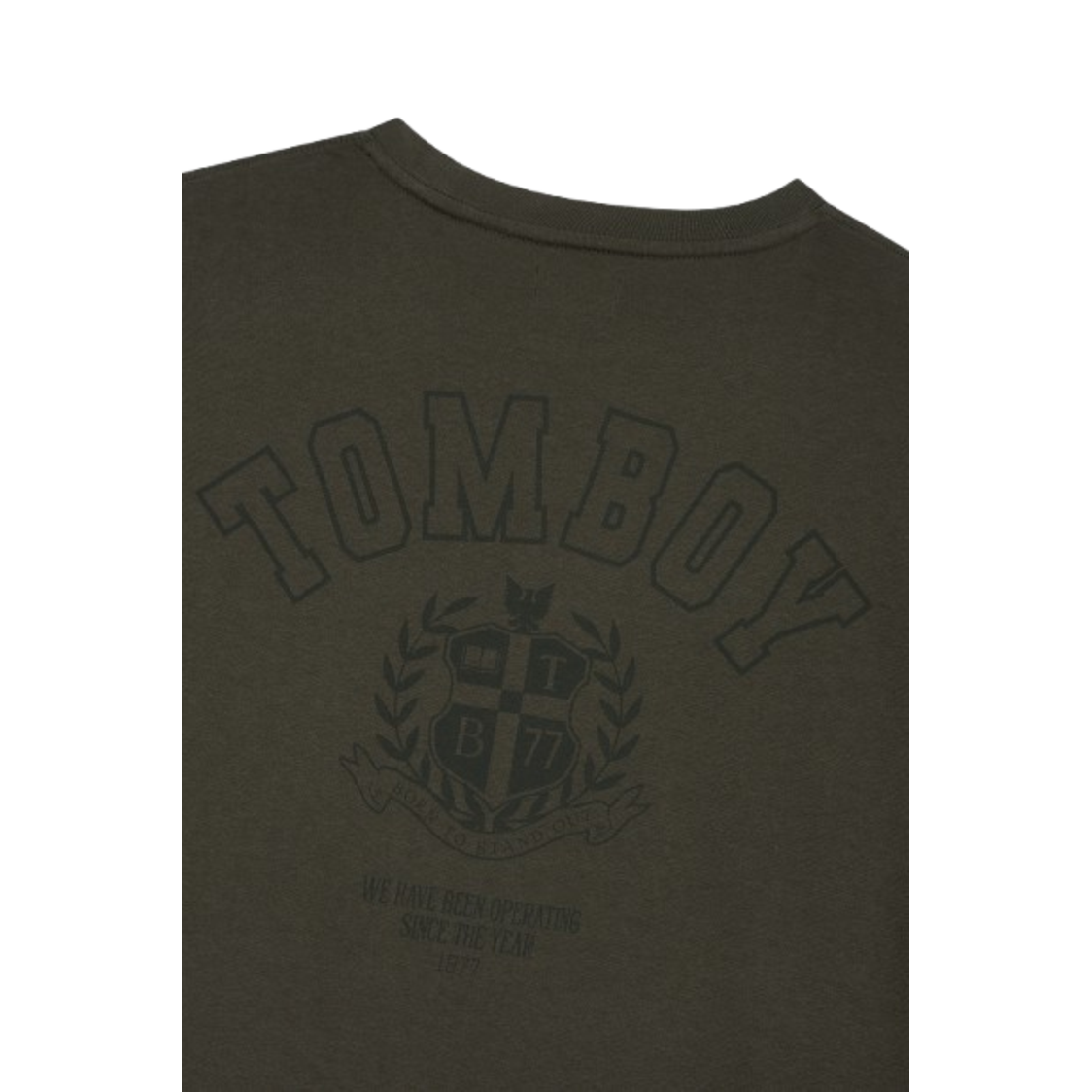 Studio Tomboy Emblem Logo Overfit Washed T-Shirt Dark Grey