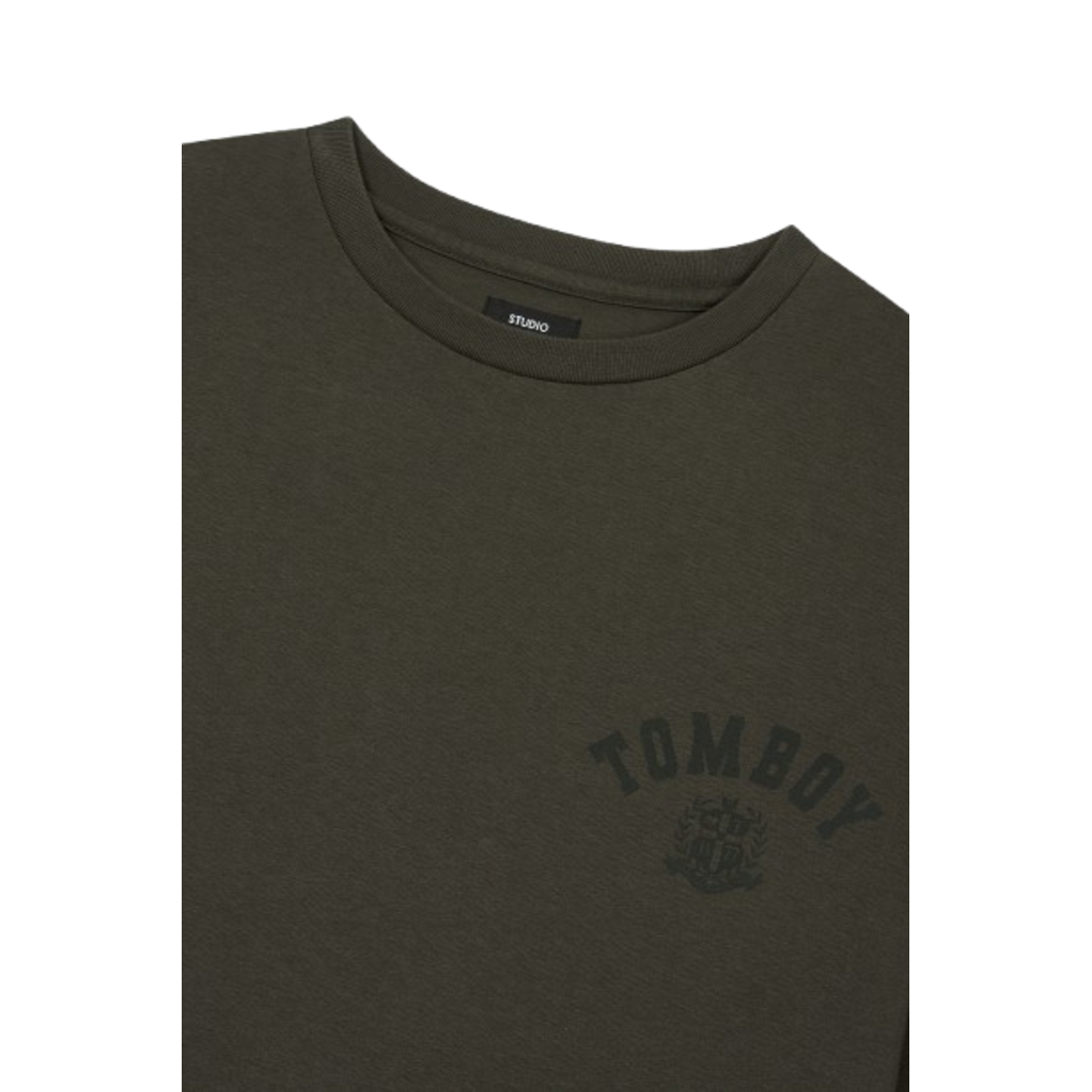 Studio Tomboy Emblem Logo Overfit Washed T-Shirt Dark Grey