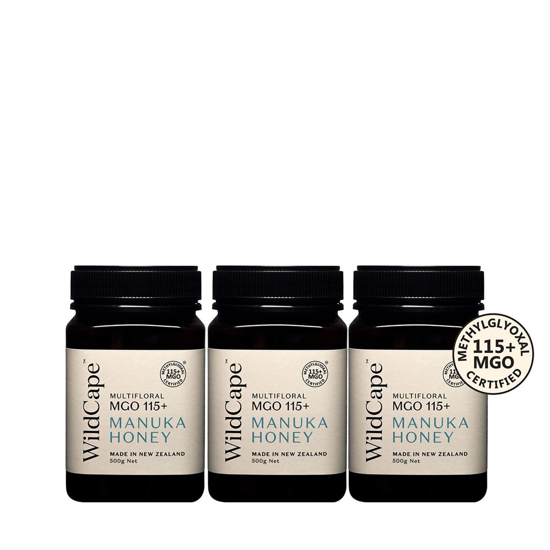WildCape Manuka MGO 115+ 500G (3 Bottles)
