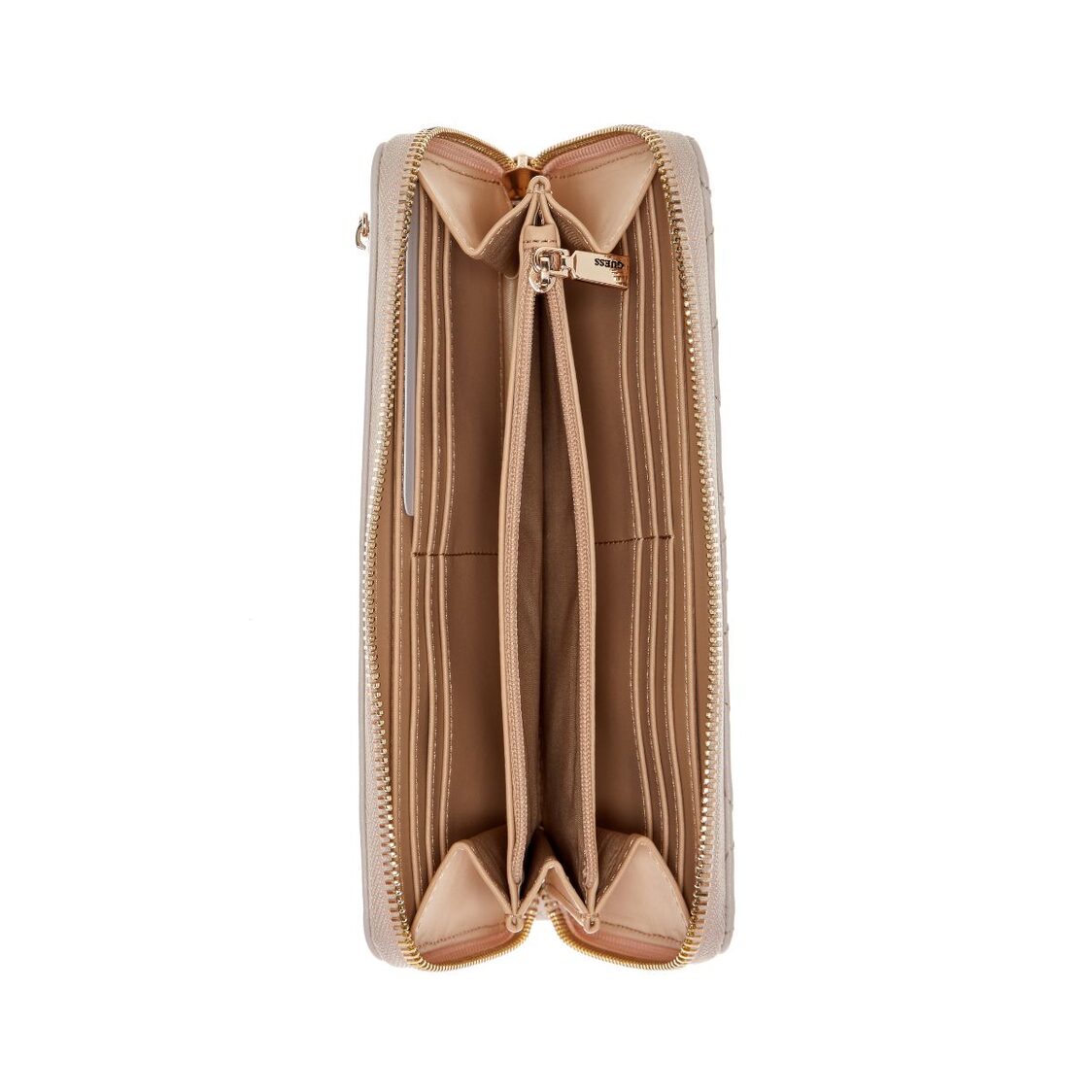 Guess Aldina Slg Large Zip Around - Off White