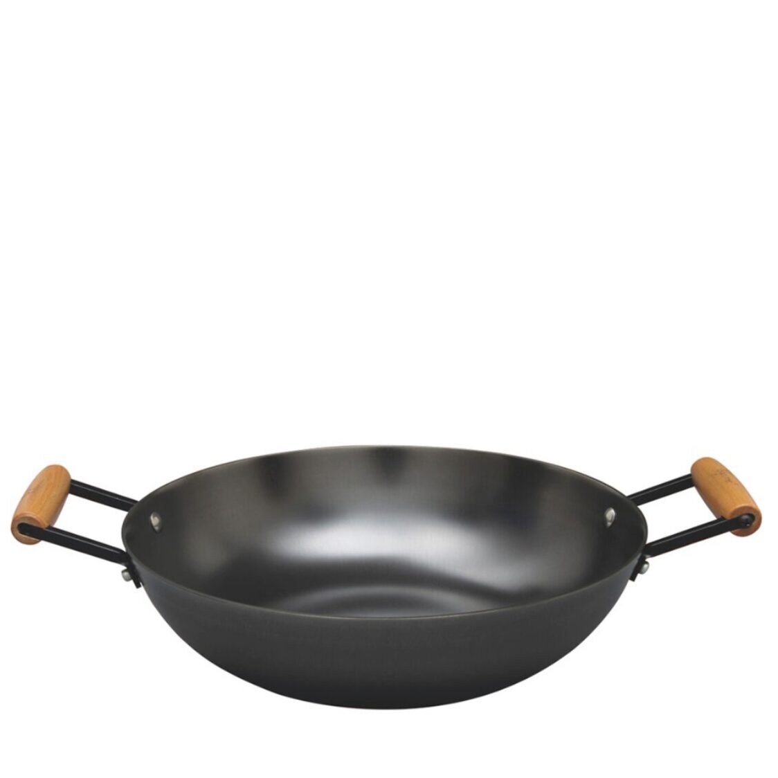 La Gourmet 40cm Nitrigan Cast-Iron Open Wok LGMCWCI399434
