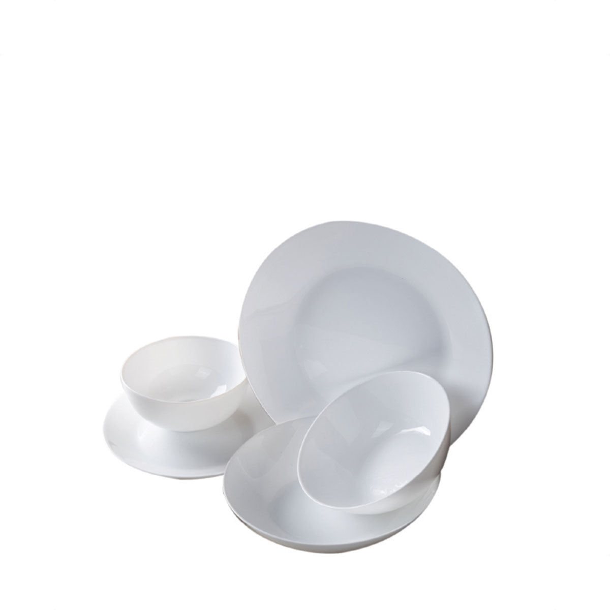 La Gourmet Pearl Luxe 20pcs Opal Dinner Set White