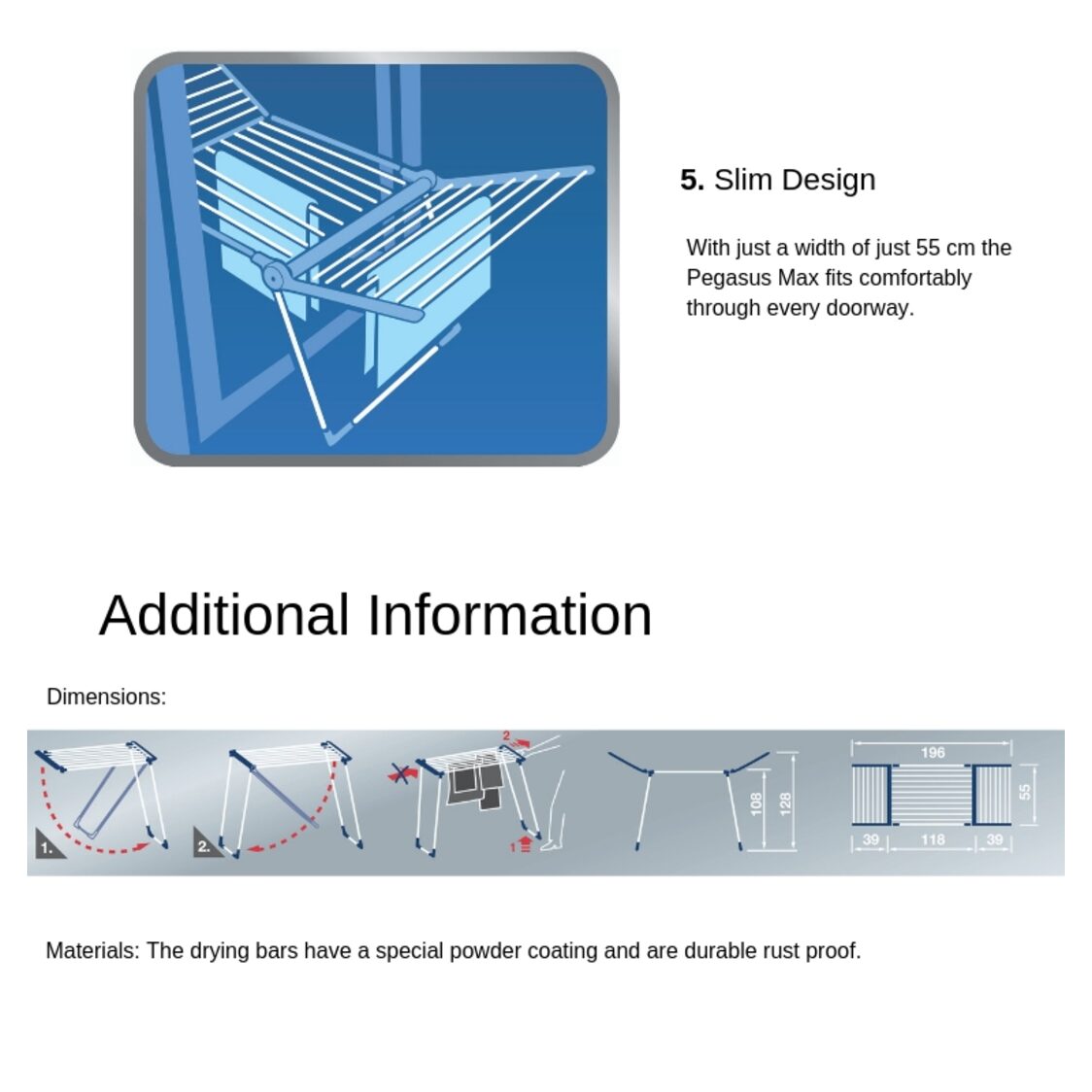 Leifheit Laundry Dryer Pegasus 180 Maxx L81650