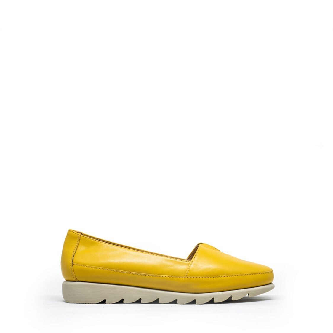 Barani 8938-71 Leather Pumps/Ballet Flats (Lemon)