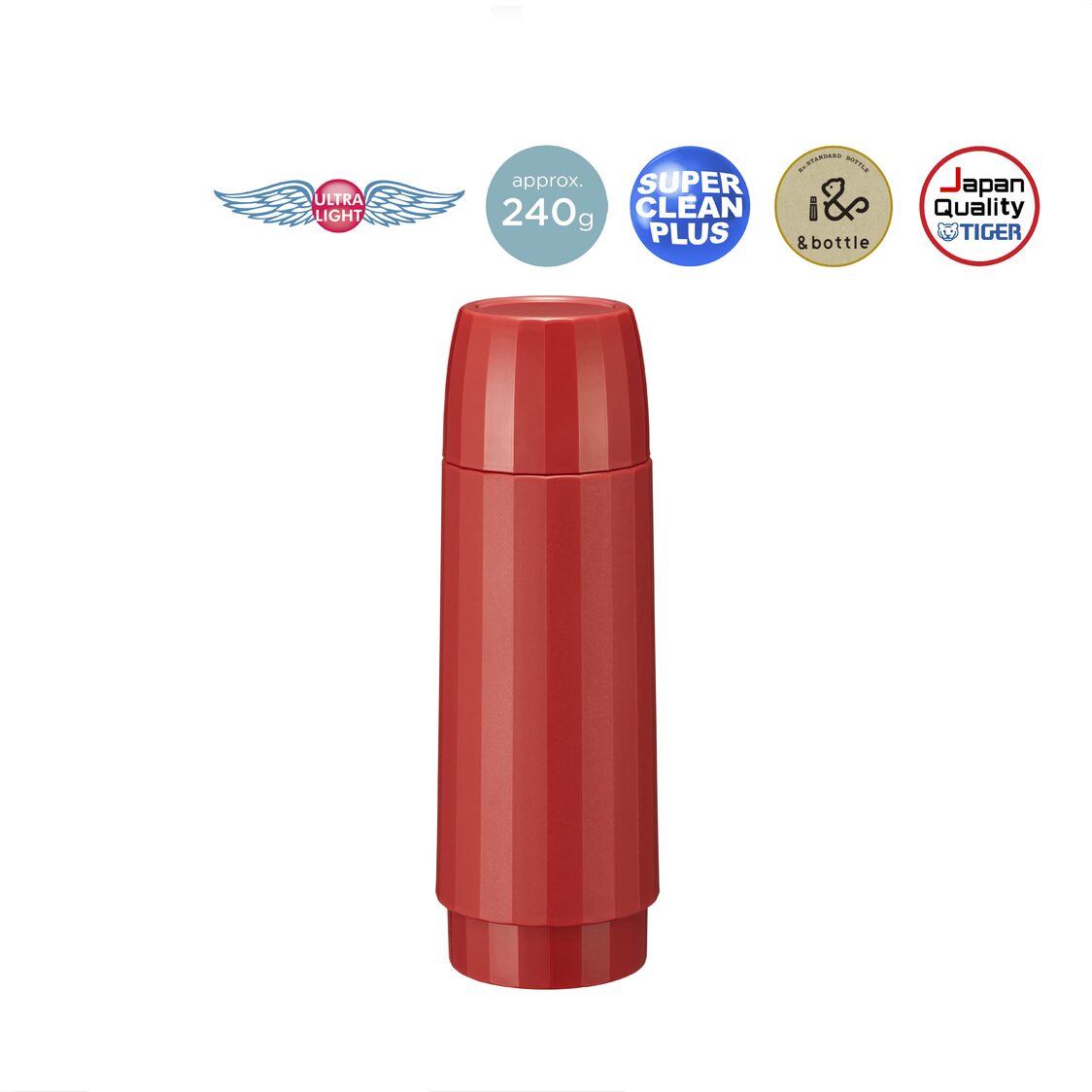 TIGER Double Stainless Steel Bottle 300ml - Brick Red (MSK-A030 RB)